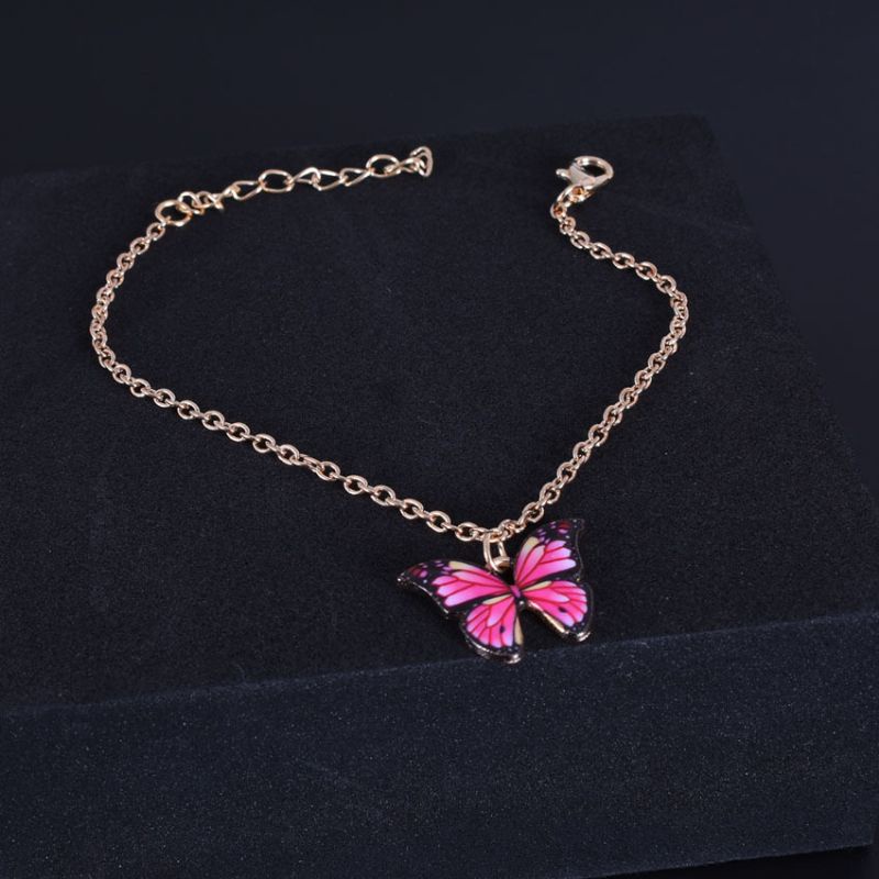 Gelang Wanita Aesthetic Necklce Butterfly Multicollor