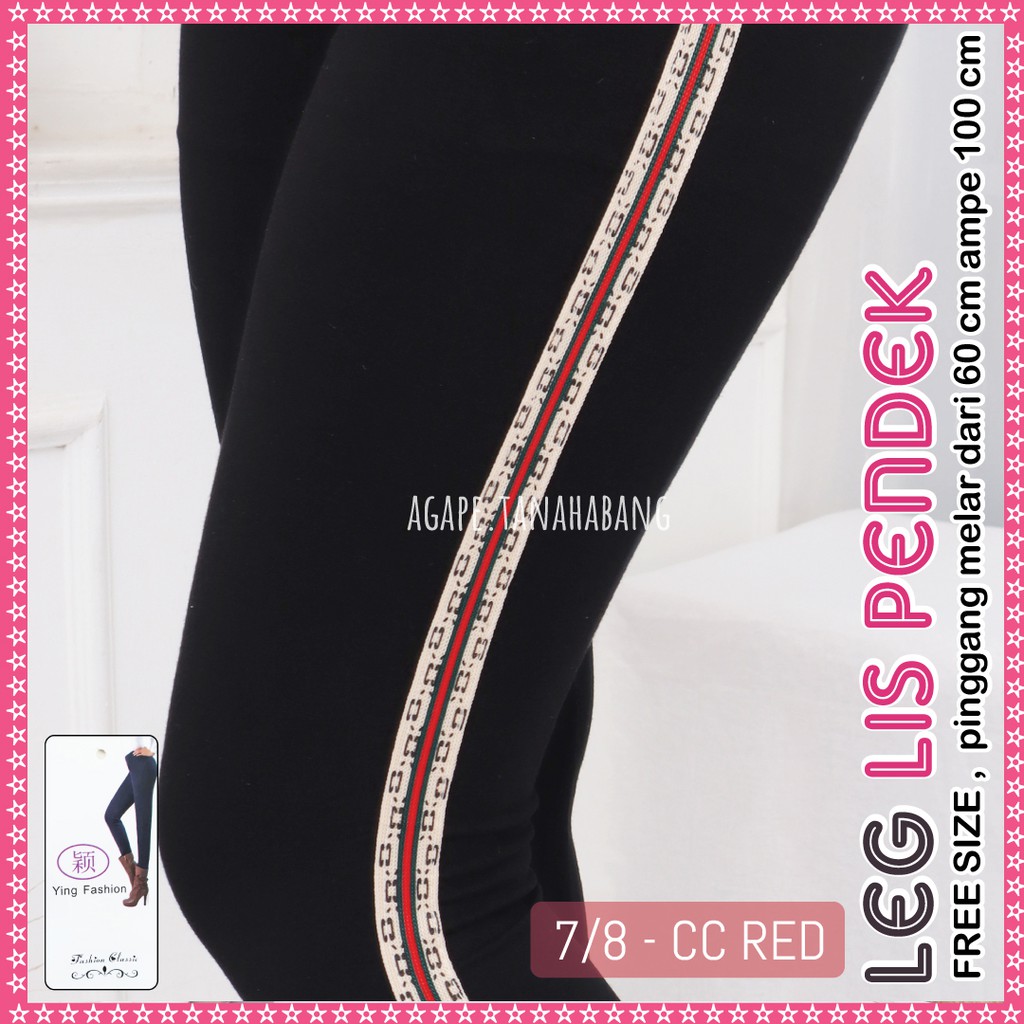 Legging Lis Pendek Wanita / Legging List Pendek import wanita / legging fashion wanita-4