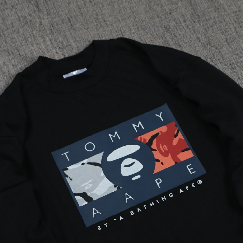 JAKET SWEATER CREWNECK FS APE X TOMMY UNISEX PREMIUM QUALITY