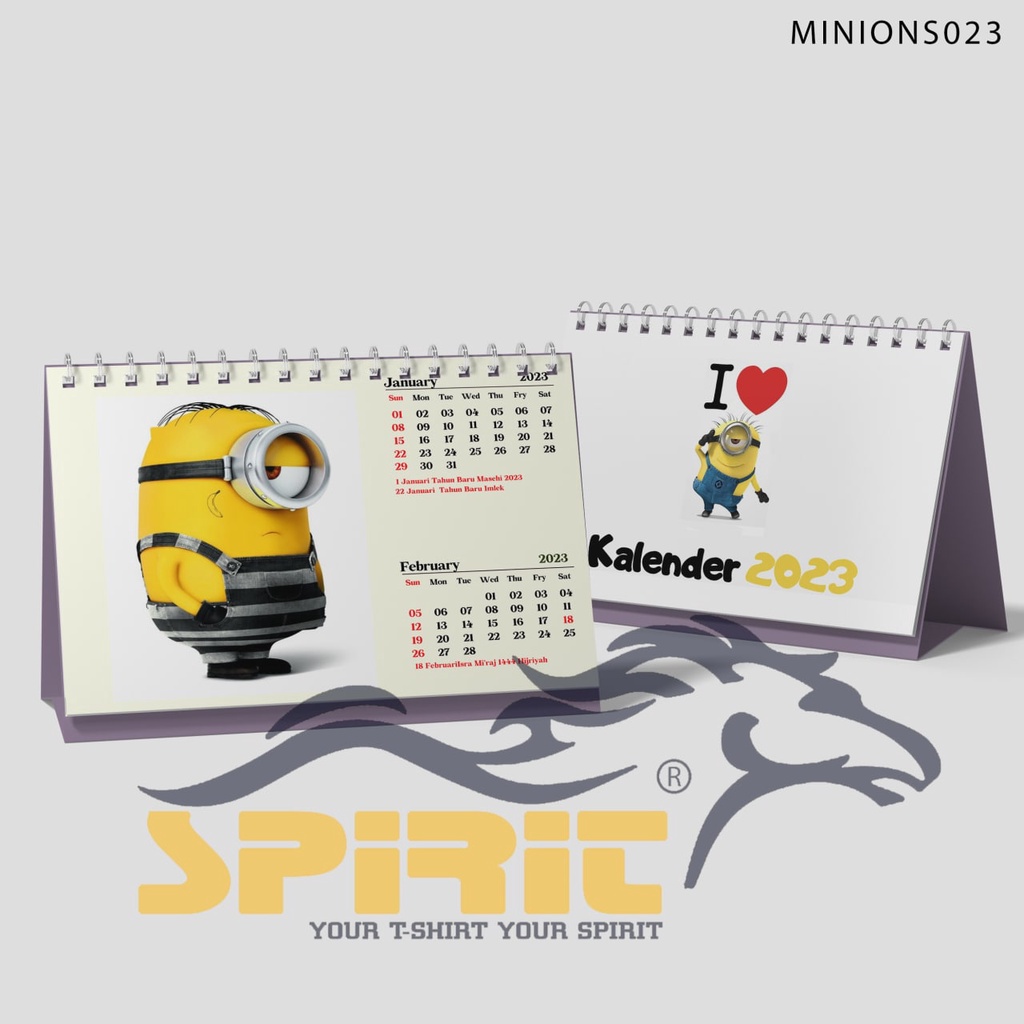 

Kalender Duduk Tahun 2023 / Kalender Meja Tahun 2023 Desian Minions And Friends