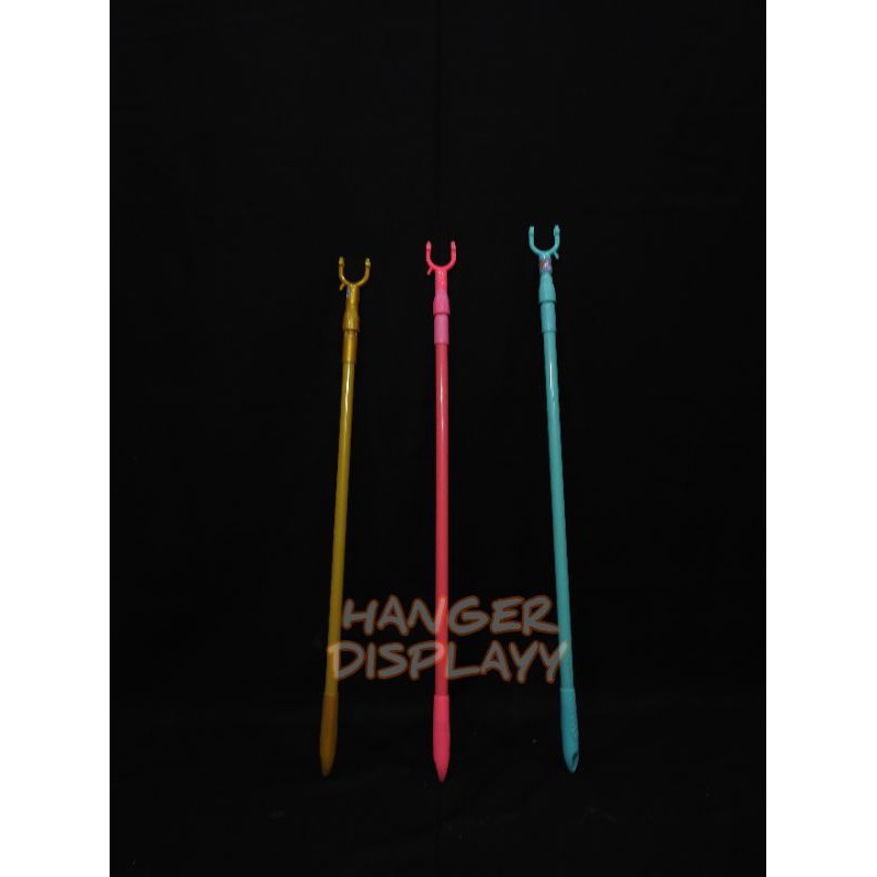 Tongkat / Sodokan / Galah Hanger Gantungan Baju Display Toko | Plastik