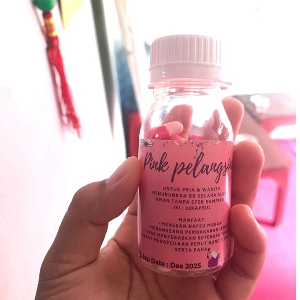 PINK PELANGSING ORIGINAL ISI 30 KAPSUL I OBAT DIET