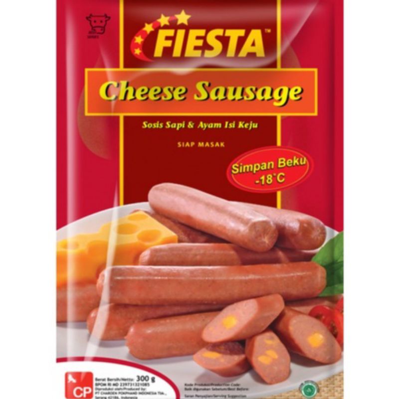 

Fiesta Cheese Sausage 300gr / Sosis Sapi Ayam Keju
