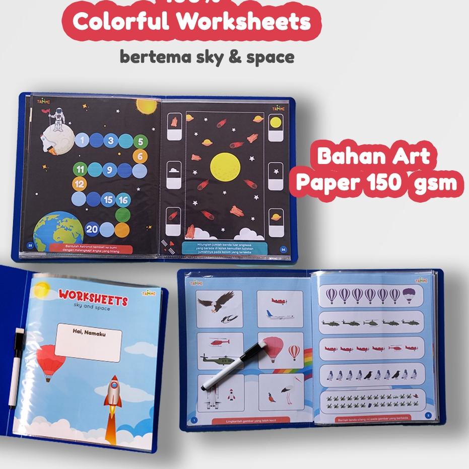 Terbaru - Worksheet Anak/Wipe and Clean Worksheet/Worksheet Preschool/Worksheet TK/Worksheet Paud