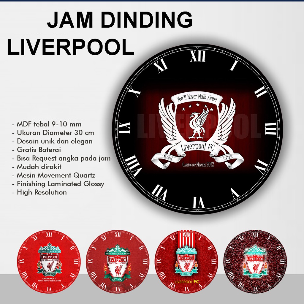 Jam Dinding Unik Jam Dinding Unik Minimalis Jam Dinding Bola  Liverpool
