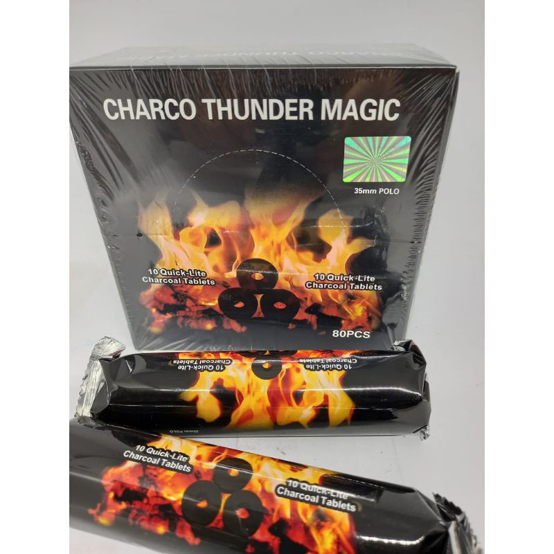 Arang Magic  Charco Thunder Magic Briket Areng Bukhur Dupa Shisa Harga Perbungkus Arang Aromaterapi