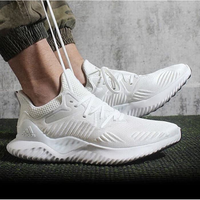 Sepatu Adidas Alphabounce Beyond Triple White Premium Original