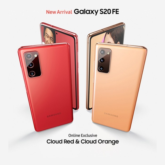 Samsung Galaxy S20 FE Navy Lavender Red Mint Orange White