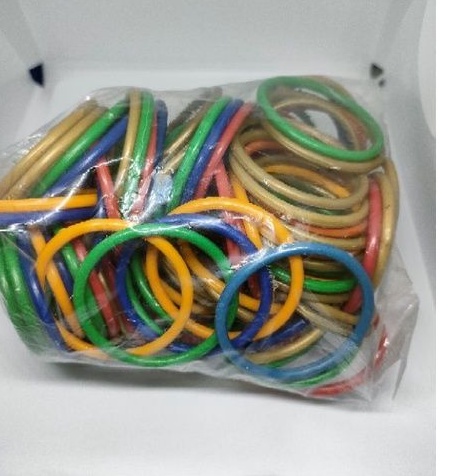 gelang warna plastik isi 100ps