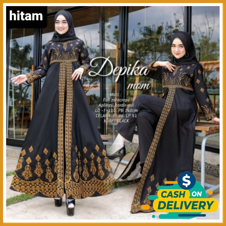 Guenesa Maxy Baju Gamis Wanita Terbaru Gamis Wanita Model Kekinia Zt161 Set Depika Dewasa Mom Sl S Shopee Indonesia