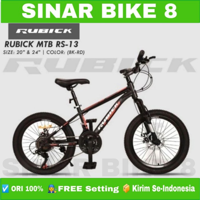 Sepeda Gunung MTB RUBICK RS 13 Ukuran 20'' dan 24'' Inch 21 Speed