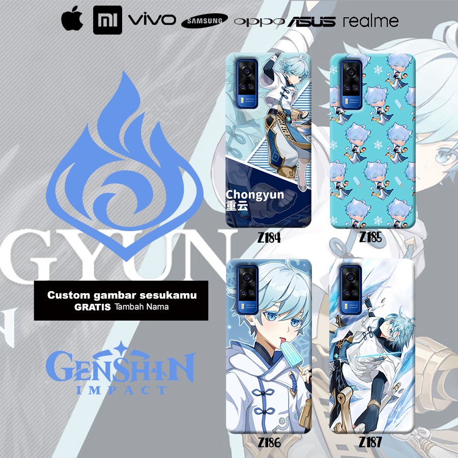Case casing genshin impact chongyun ( semua tipe hp )   samsung a22 5g A32 A52 72  realme c20 c21