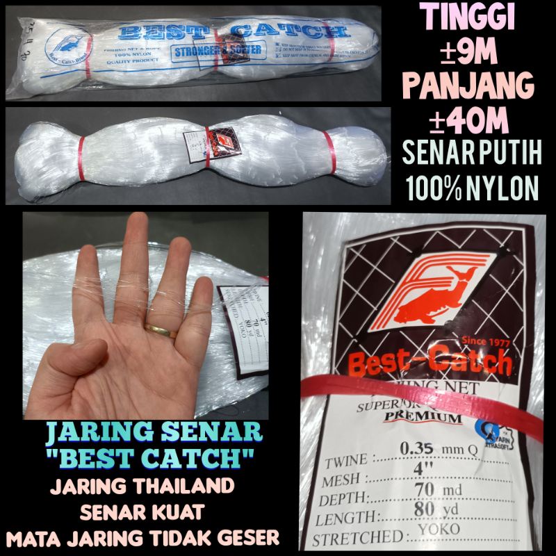 JARING SENAR BEST CATCH 0.35MM 4INCI JARING JALA FISHING NET JARING PUKAT IKAN JARING BAWAL PUKAT BA