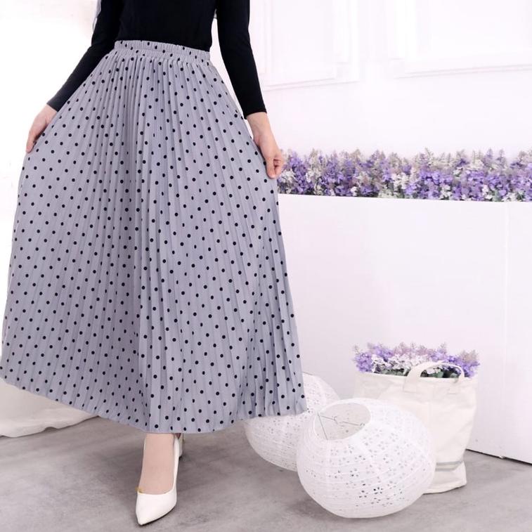 ✽ ROK DAISY PLISKET MOTIF BUNGA / ROK PLISKET MOTIF POLKADOT / ROK DAISY JUMBO / ROK DAISY MOTIF MEL