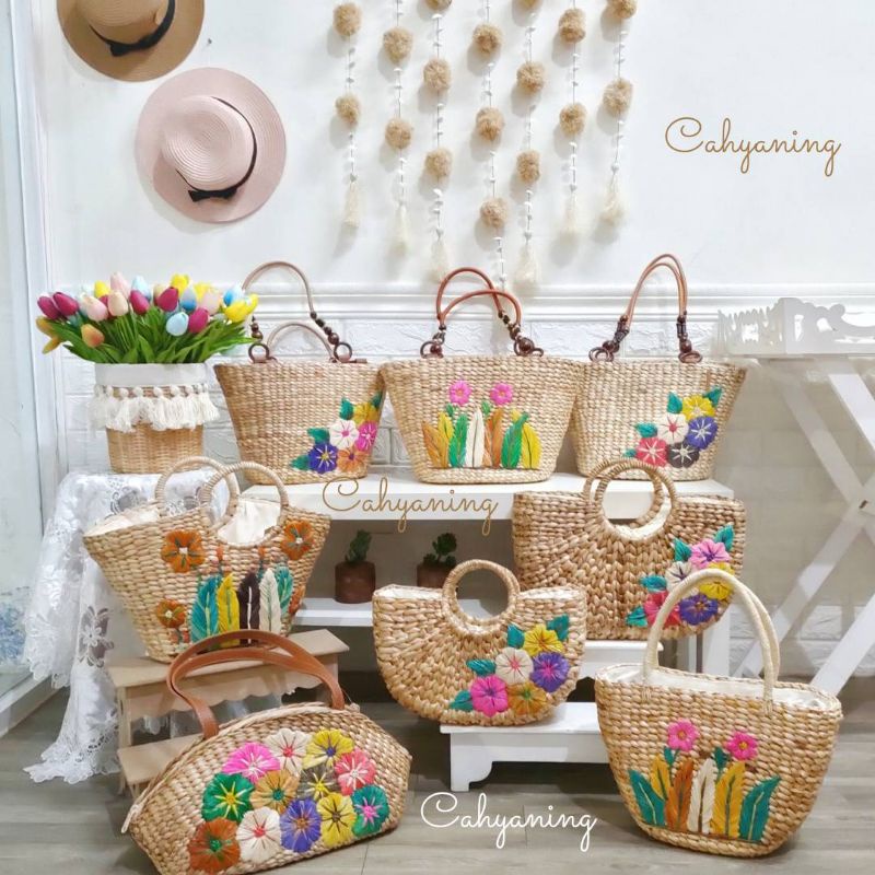 READY TAS ENCENG SULAM CAMPUR / Tas Anyaman / Tas Jogja