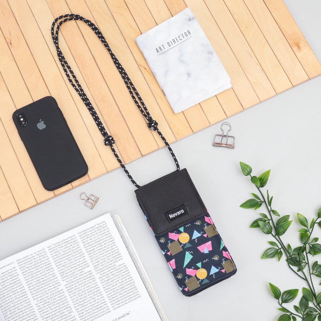 Dompet HP ID Card Holder Hanging Phone Wallet Kalung Gantung Leher Pria Wanita Kekinian Nevaro TS08