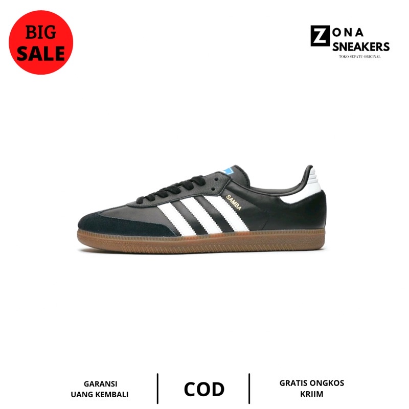 ADIDAS SAMBA BLACK WHITE GUM || SEPATU ADIDAS 100% ORIGINAL