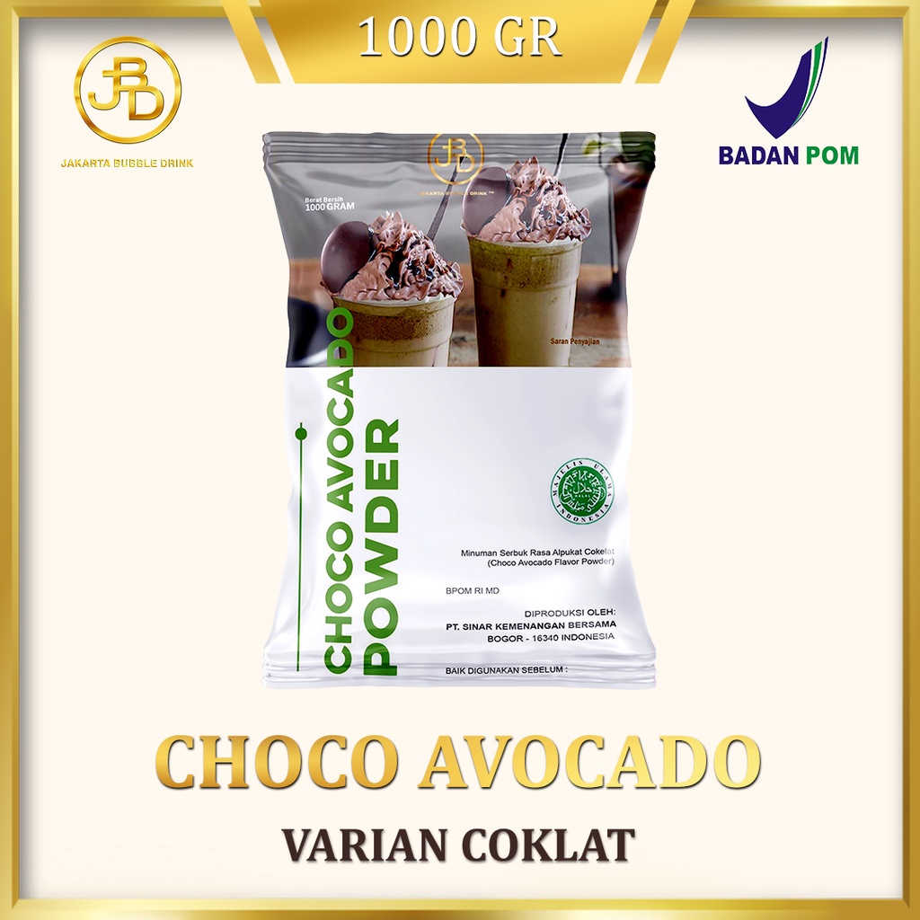 

Bubuk Minuman CHOCO AVOCADO 1000Gram/powder choco avocado/serbuk minuman coklat avocado/halal jbd