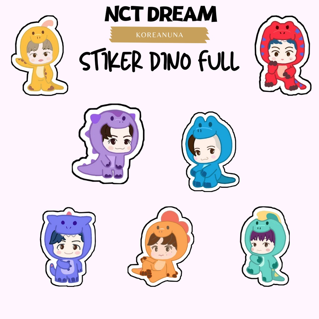 Stiker Kpop Nct Dream Dino Chibi Lucu Aesthetic Berkualitas Sticker Botol Buku Note Laptop Hp Murah 