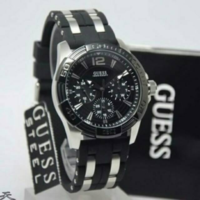 Jam Tangan pria Guess W0366G1 Rubber Original Murah