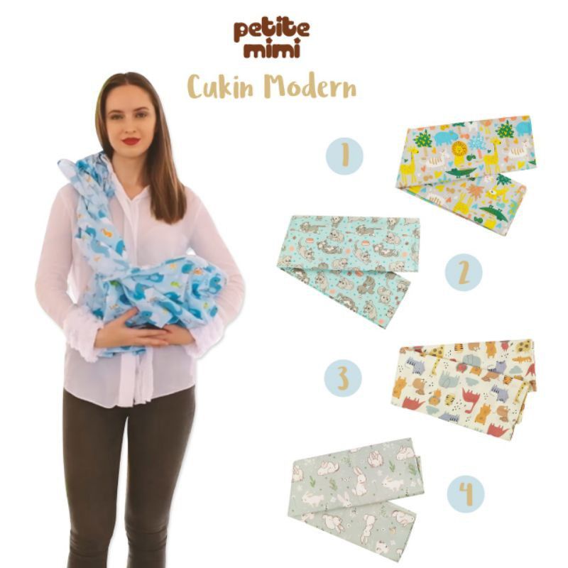 nadiva baru PETITEMIMI GENDONGAN CUKIN GENDONGAN KAIN PETITE MIMI GENDONGAN BAYI KARAKTER PETITE MIM