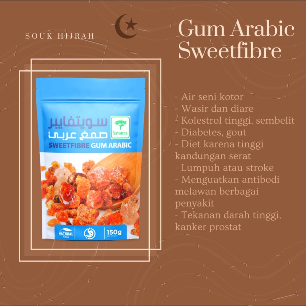 Gum Arabic Sweetfibre Asli Herbal Sudan Obat Penyakit Gum Arab Gom Arabic Savanna Getah Akasia Impor