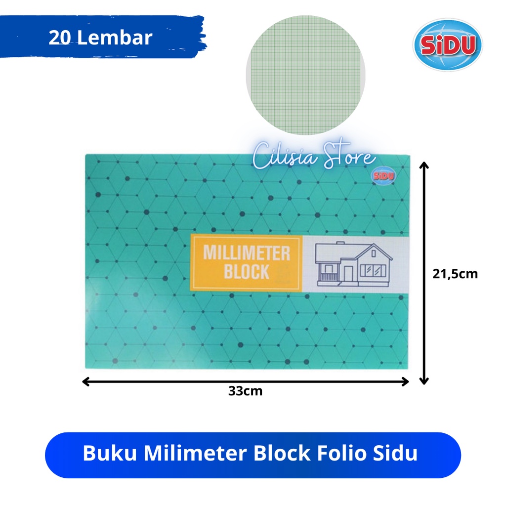 

Buku Milimeter Block Folio Sidu / Milimeter Blok Block F4 20 lembar