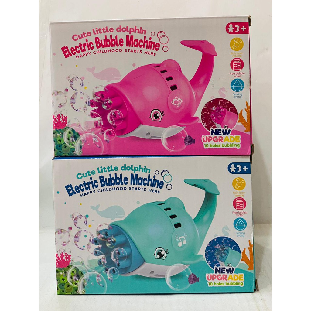 Mainan Anak Dolphin Gatling Bubble Gun Bubble Blower Electric 9235