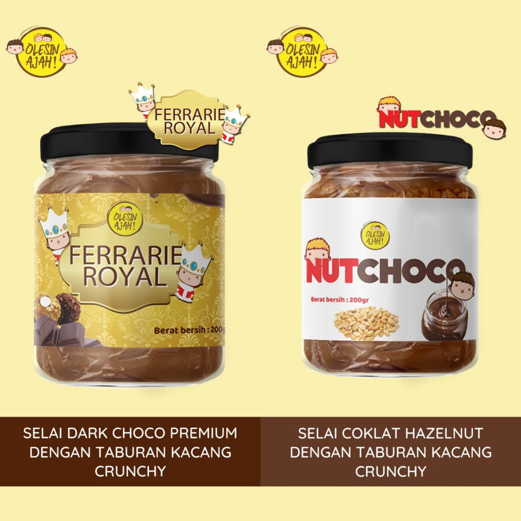 

Promo OlesinAjah Selai Ferrarie Royal 200Gr + Nutchocho 200Gr