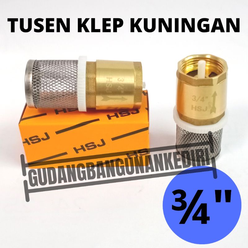 foot klep tusen klep kuningan 3/4&quot; hsj