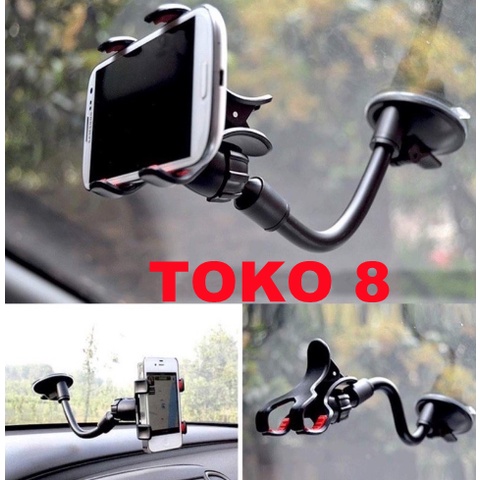 HOLDER HP MOBIL HD-09 360 DEGREE ROTATION CAR HOLDER / SOFT TUBE CAR HOLDER MOBIL JEPIT 4 CAKAR