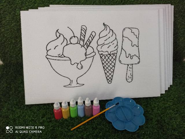 

RB (bayar di tempat) Alat melukis dan mewarnai 1 paket 6 gambar dan alat lukis ya