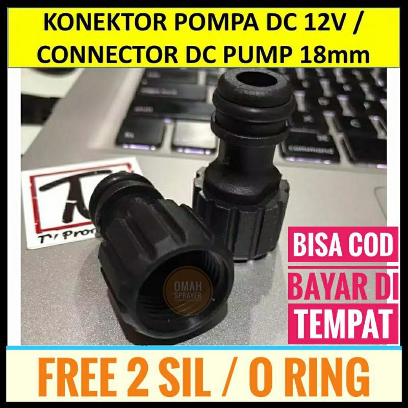 Konektor Nepel Pompa Dinamo DC 18mm