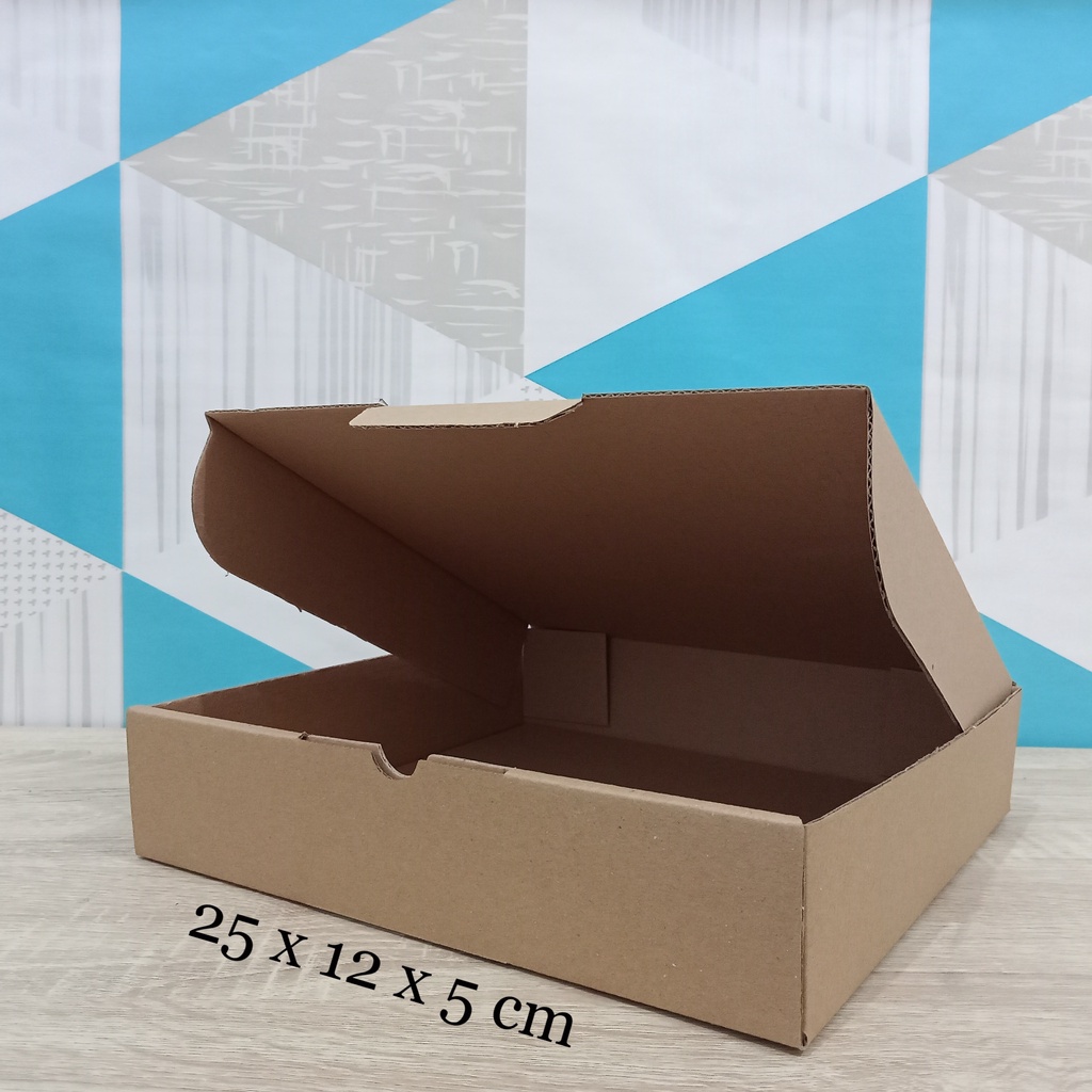 

Kardus 25 x 12 x 5 cm....Die Cut kotak Buku dll