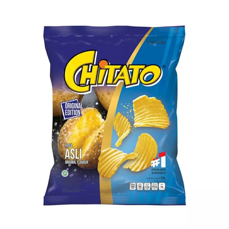 

Chitato Keripik Kentang Rasa Asli 68 gr | Snack Kentang | Chitato Original 68 gr