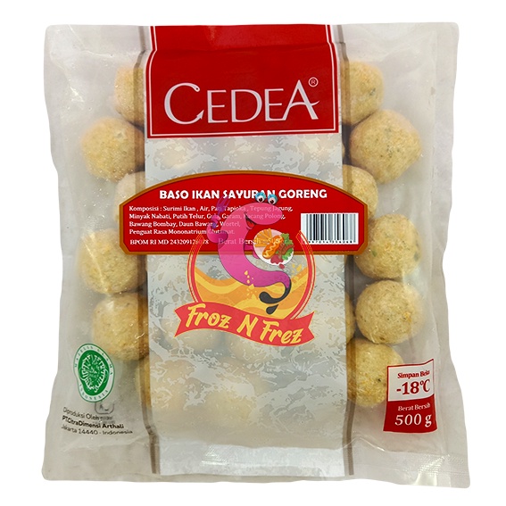 

CEDEA Bakso Ikan Sayuran Goreng 500 Gram (25 Pcs)