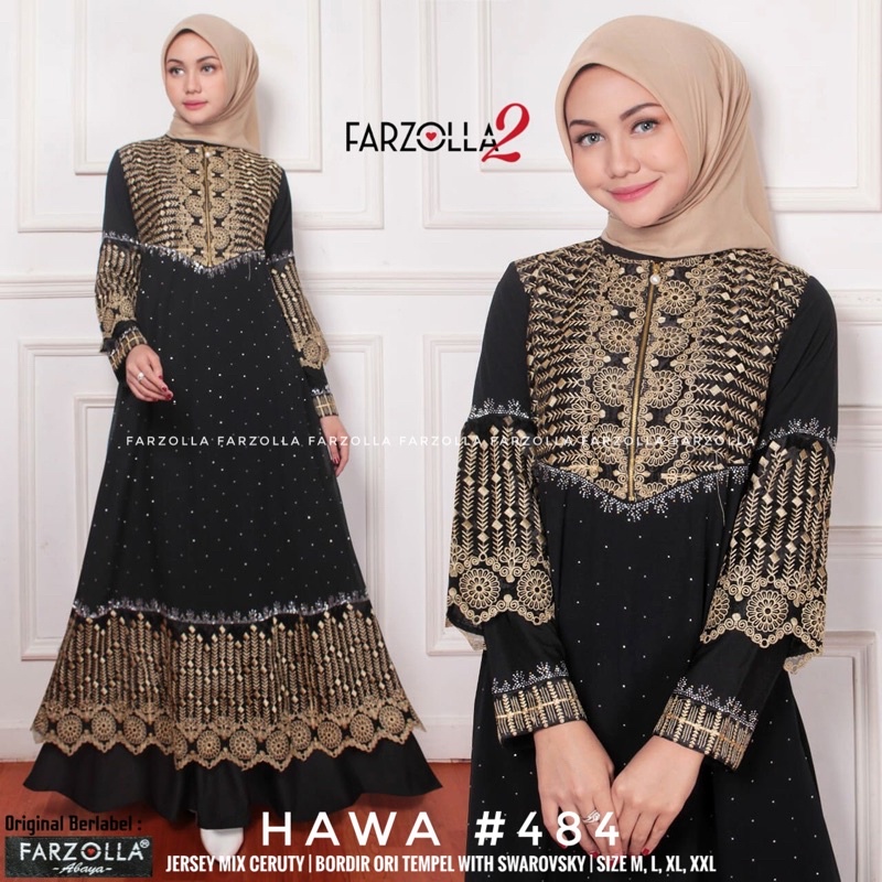 Abaya Turkey | Hawa #484 | Busana Arab Muslimah Original by Farzolla