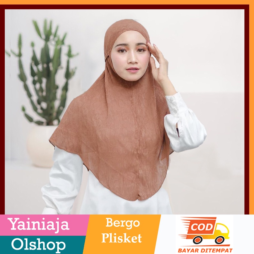 Bergo maryam tali plisket full