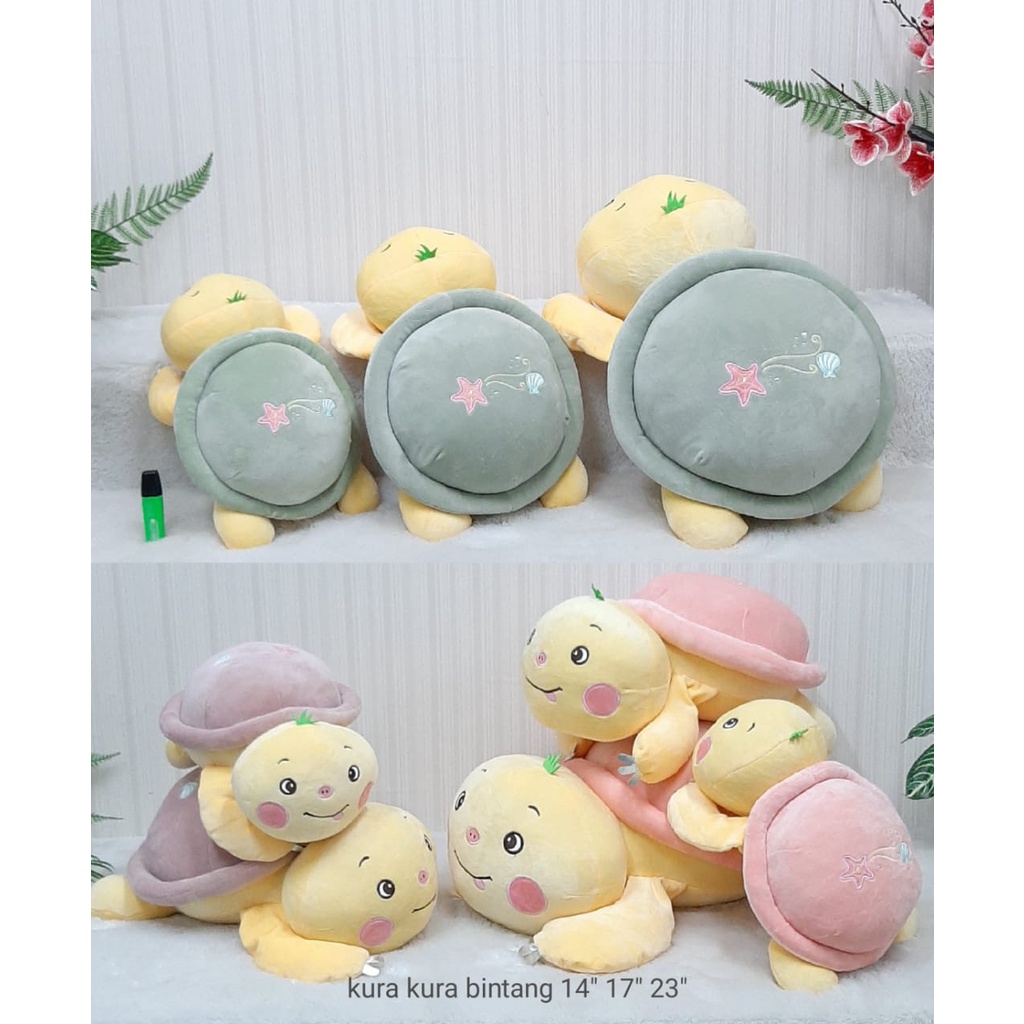 Boneka Kura Kura Bintang Size 17&quot;/22cm/boneka animal/boneka Squirtle/boneka anak Lucu