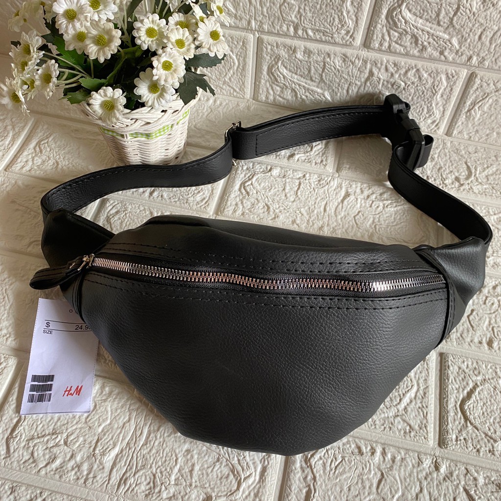 H&amp;M Waistbag FREE Dustbag / Tas Selempang HnM Tas Selempang Kulit Pria Wanita