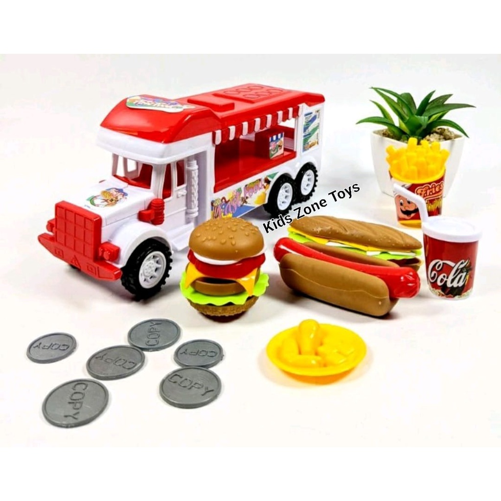 Mainan Anak Truck Fast Food Delicious / Es Cream Truk Burger Mobil Restoran
