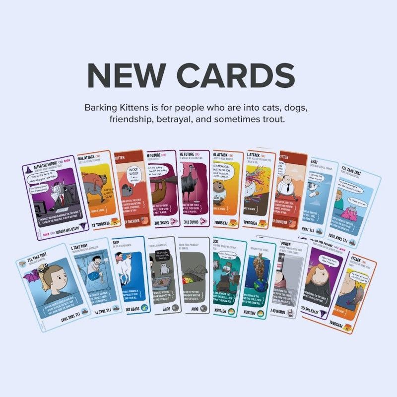 Barking Kittens The Third Expansion of Exploding Kittens Card