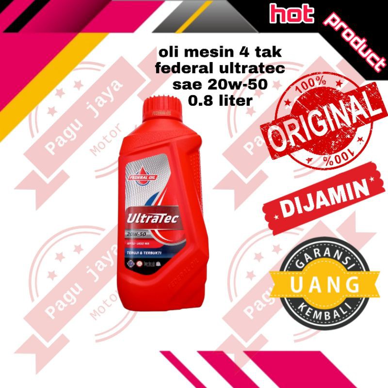 oli mesin supreme ultratec federal oil 0.8 liter sae 20w50 ORIGINAL