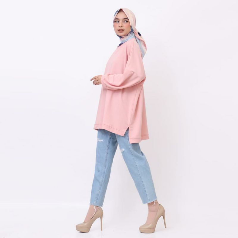 ATASAN BLOUSE BATWING JUMBO BIGSIZE OVERSIZE BABYTERRY SPANDEX - 1795-6