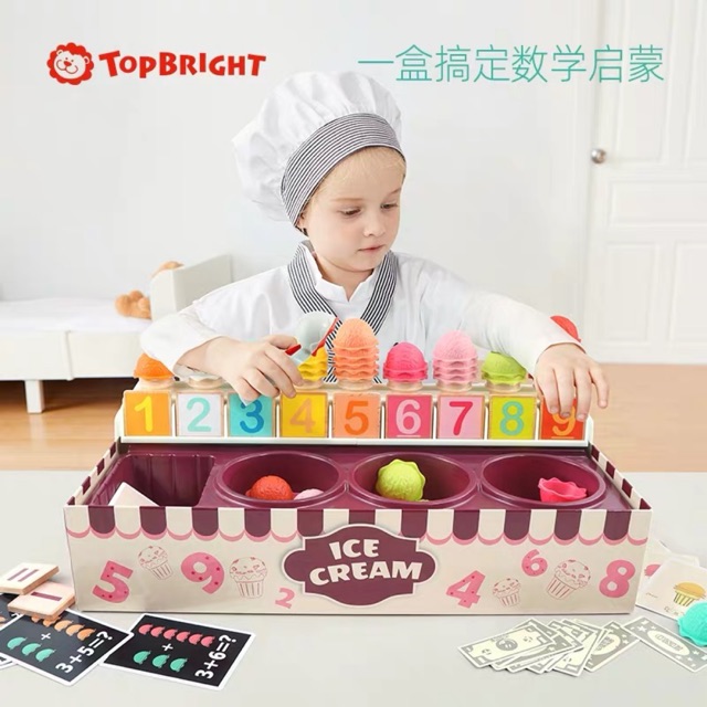 top bright Math and logic ice cream cart - learning counting in fun way  - mainan edukasi anak