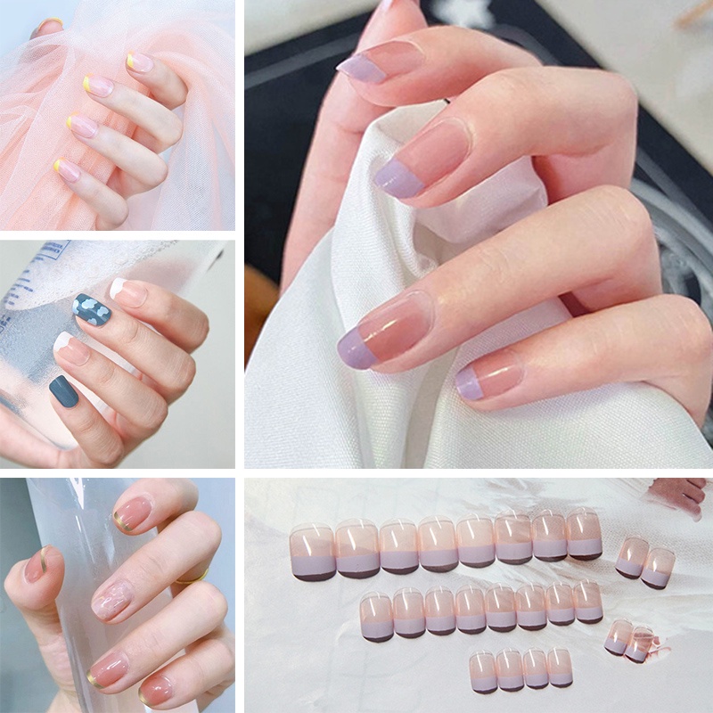 MoonLand 156 Kuku Palsu / Sticker Kuku Waterproof Tahan Air isi 24 pcs Kuku nail fake bisa cod