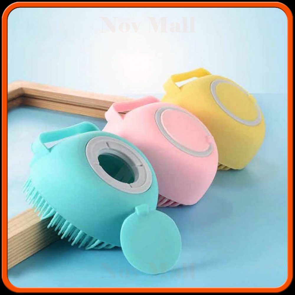 Sikat Mandi Badan Bath Brush Silicone Soap Container - BBM985