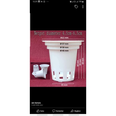 Netpot putih 6 cm multidiameter /netpot 6 cm putih/netpot multidiameter