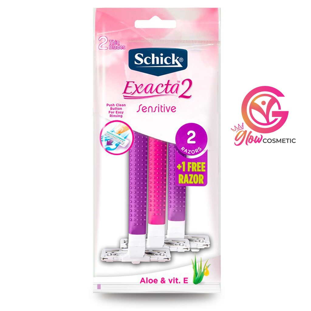 SCHICK EXACTA 2 SENSITIVE WOMEN 2+1 PINK (ISI 3 pcs)