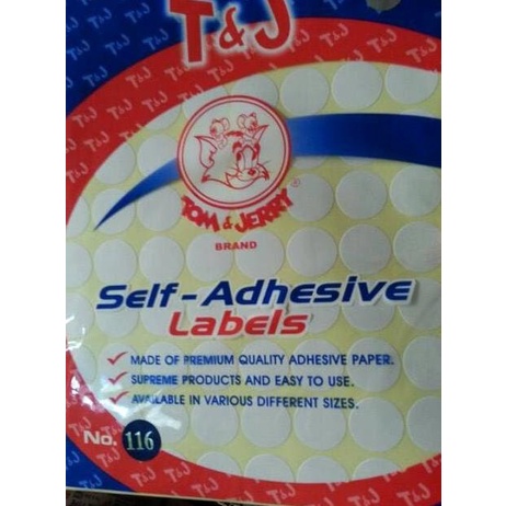 

Label Tom&Jerry Bulat No. 116 Sticker Stiker Kode 1168